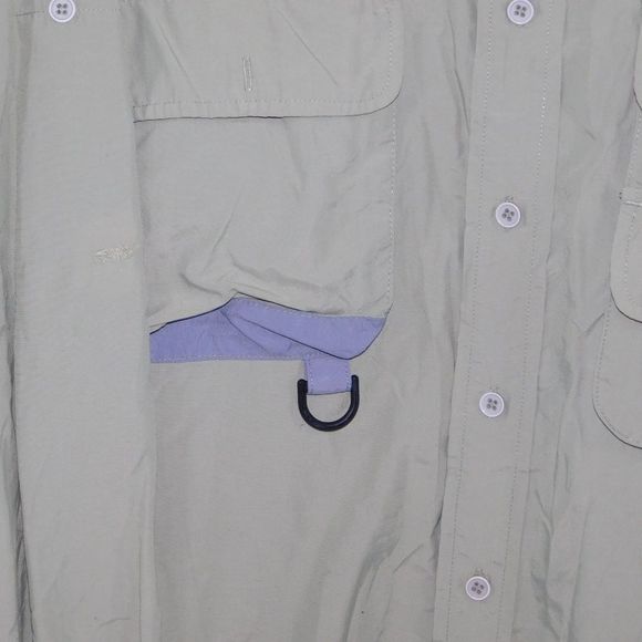 Orvis Mens Large Pea Green Long Sleeve Button Up - Picture 2 of 4